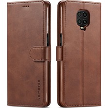 4U Sky Pu Deri Cüzdan Stand Koruyucu Telefon Kapak Kılıfı Xiaomi Redmi Note 10 Lite-Brown (Yurt Dışından)