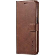 4U Sky Pu Deri Cüzdan Stand Koruyucu Telefon Kapak Kılıfı Xiaomi Redmi Note 10 Lite-Brown (Yurt Dışından)