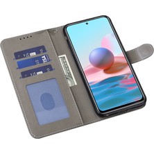 4U Sky Basılı Elk ve Ağaç Deseni Cüzdan Deri Telefon Kasası Xiaomi Için Anti-Çizik Standı Kabuğu Note 10 Lite-Grey (Yurt Dışından)