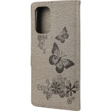 4U Sky Baskılı Kelebekler Çiçek Deri Cüzdanı Xiaomi Redmi Için Stand Kılıfı Not 10 4g/not 10S/POCO M5S 4g-Purple (Yurt Dışından)