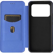 4U Sky Xiaomi Mi 11 Ultra-Mavi Için Otomatik Emilmiş Karbon Fiber Doku Stand Kapağı (Yurt Dışından)