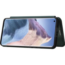 4U Sky Xiaomi Mi 11 Ultra-Yeşil Için Otomatik Emilmiş Karbon Fiber Doku Stand Kapağı (Yurt Dışından)