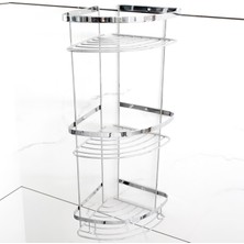 Decordem Banora Basic 3 Raflı Köşe Duş Rafı,şampuanlık, Krom
