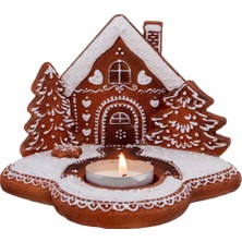 Paşabahçe Gingerbread House Tealight Polyresin Mumluk