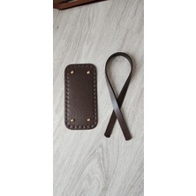 Feriha Hobi Deri Örgü Çanta Tabanı (25*12) ve Dikmeli Askı (70CM)