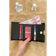 Bukili Bags Kedi Tokalıkadın Cüzdan Kartlık ve Bozuk Para Bölmeli Kadın Cüzdan