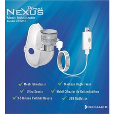Direct Nexus USB Portatif Mesh Nebülizatör VP-M10 Şeffaf