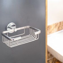 Decordem Banora Kare Tel Sabunluk, Paslanmaz Metal, Krom
