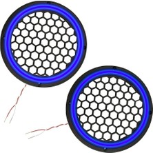 Poke Ledli Hoparlör Kapak 16CM 2ADET 12V PK-5050, Mavi