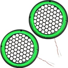 Poke Ledli Hoparlör Kapak 20CM 2ADET 12V PK-5051, Yeşil