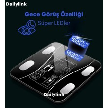 Daily Link Yağ Ölçer Dijital Akıllı Bluetooth Tartı Baskül Telefon Uyumlu