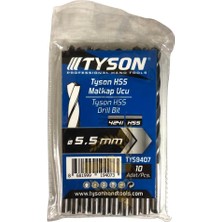 Kupa Hırdavat Tyson Metal Ahşap Delici Hss Matkap Ucu 5.5 Mm. - 10 Adet