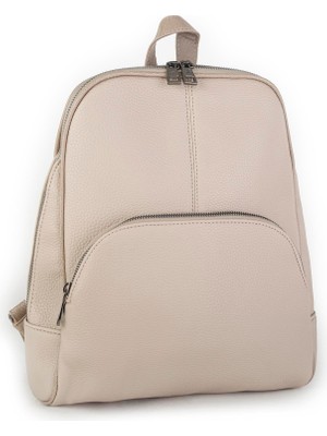 Nas Bag Kadın Sırt Çantası Orjinal Kum Natural  (Eni :28 Cm, Boyu :40CM)