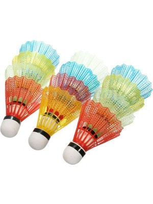 Hellove Mantar Uçlu Badminaton Topu 12 Li Renkli Plastik Badminton Topu