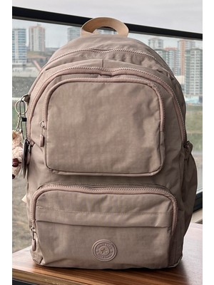 Nemo Bags Açık Vizon Orta Boy Sırt Çantası Okul Çantası Laptop ve Seyahat Çantası Su Geçirmez Spor