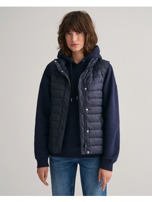 Gant Kadın Lacivert Regular Fit Dik Yaka Düz Yelek 4700280.433