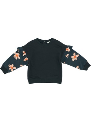 Panço Kız Bebek Baskılı Sweatshirt