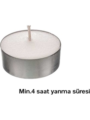 Als Bozkurt 50' Li Tealight Mum -Min 4 Saat Yanan