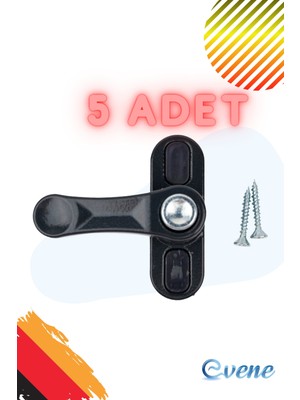 Evene Antrasit Pencere Kilidi 5 Adet Düğmeli Çocuk Güvenlik Emniyet Hırsız Pimapen Pvc Kapı Bebek Kilidi
