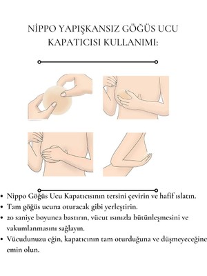 Nippo Yapışkansız Göğüs Ucu Kapatıcı Nude-Siyah