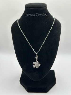 Arnes Jewelry Çelik Çiçek Figürlü Döner Başlıklı Kolye