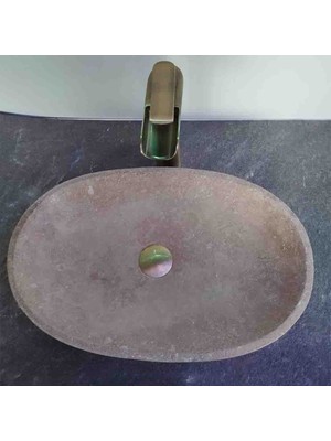 Sipahi Marble Noche Traverten Elips Lavabo