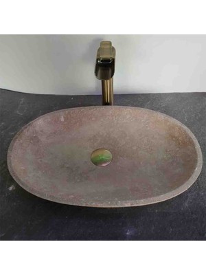 Sipahi Marble Noche Traverten Elips Lavabo