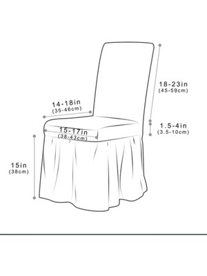 Kanway Bürümcük Sandalye Kılıfı. Etekli Lastikli Yıkanabilir  esnekli Sandalye Örtüsü. ( 1 adet )