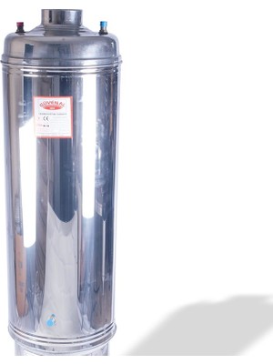 Paslanmaz Termosifon basınçlı Katı Yakıt Soba Boyu :110 cm üst kazanı,  Banyo Sobası  üst kazanı