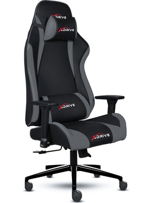 xDrive AKINCI Profesyonel Oyuncu Koltuğu Gri/Siyah Hybrid Deri-Kumaş Yapı ile Konforlu Destek