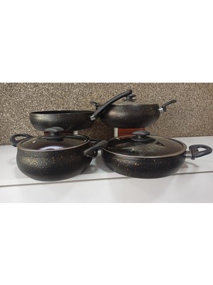 Ela 7 Prç  Küre Granit Set Bagalit Kulp