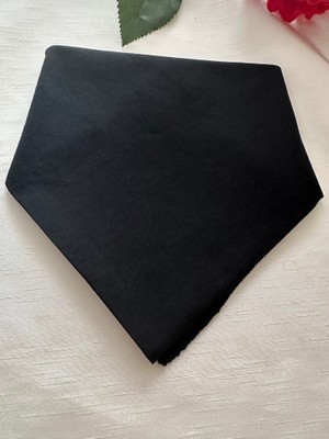 Als Accessories Siyah Renk Düz Çok Amaçlı Bandana %100 Cotton