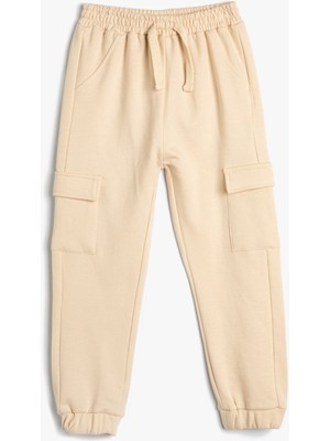 Koton Basic Kargo Jogger Eşofman Altı Cepli Beli Lastikli