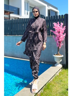 Remsa Mayo Önü Kapaklı Paraşüt Tam Kapalı Tesettür Mayo R071 Yasmin