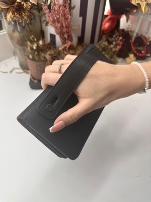 Trend Cüzdan Telefon Bölmeli Unisex Cüzdan Siyah