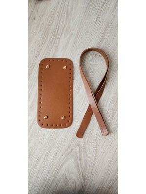 Feriha Hobi Deri Örgü Çanta Tabanı (25*12) ve Dikmeli Askı (70CM)