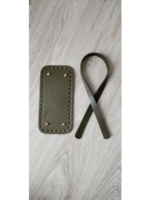 Feriha Hobi Deri Örgü Çanta Tabanı (25*12) ve Dikmeli Askı (70CM)