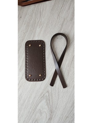 Feriha Hobi Deri Örgü Çanta Tabanı (25*12) ve Dikmeli Askı (70CM)