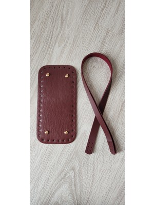 Feriha Hobi Deri Örgü Çanta Tabanı (25*12) ve Dikmeli Askı (70CM)