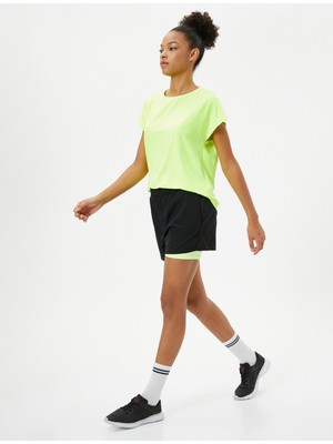 Koton Basic Spor Tişört Kısa Kollu Bisiklet Yaka