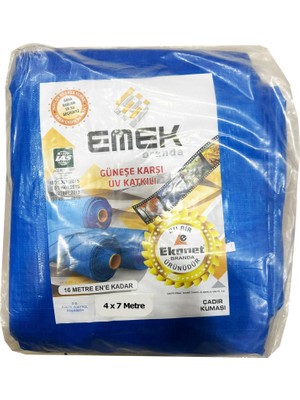 Emek Çadır Kumaşı Branda Tente Uv Güneşlik Gölgelik Koruma Yağmur Su Geçirmez - 4x7 Metre - 5 Paket