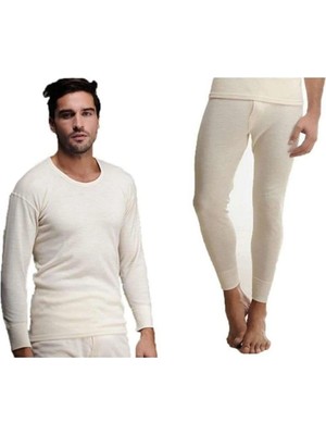 Hasyün Erkek %100 Yün Uzun Kollu Takım 2 Adet