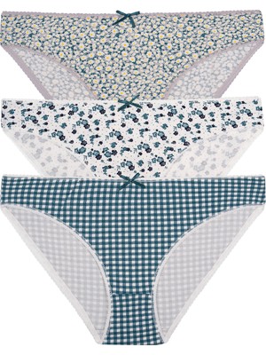 Suwen 3 Lü Desenli Slip Külot