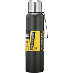 Weather Forecast 304 L Çelik 1000 ml Yeşil Kamp Piknik Termos Tutmalı Termos CIN492YS