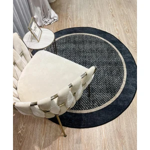 Liselda Model Hasır Jüt  Sisal Bordürlü Görünümlü Dekoratif Daire Halı