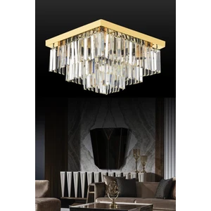 İstanbul Avize Yasemin 40 cm Gold Kristal Taşlı Avize