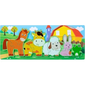 Çiftlik Temalı 3D Ahşap Çocuk Puzzle