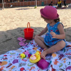 Zoo, 145 x 100 cm Su Geçirmez, Yer/masa Örtüsü, Aktivite, Yemek ve Oyun Için, Doğa Dostu ve Çevreci, Çok Amaçlı Kullanım