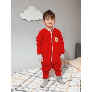 Nakışlı Uzun Kollu Oeko-Tex Mikro Polar Bebek Çocuk Uyku Tulumu Unisex Tog 2