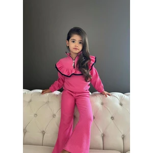 Kız Çocuk Yarım Boğaz Ispanyol Paça Alt Üst Takım 0311-P